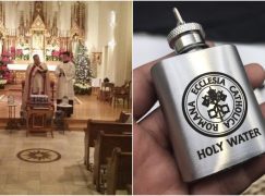 Vigil of Epiphany: Special Blessing of Water – Men Who Attend Receive “Epiphany Water” in this Cool Flask