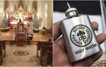 Vigil of Epiphany: Special Blessing of Water – Men Who Attend Receive “Epiphany Water” in this Cool Flask
